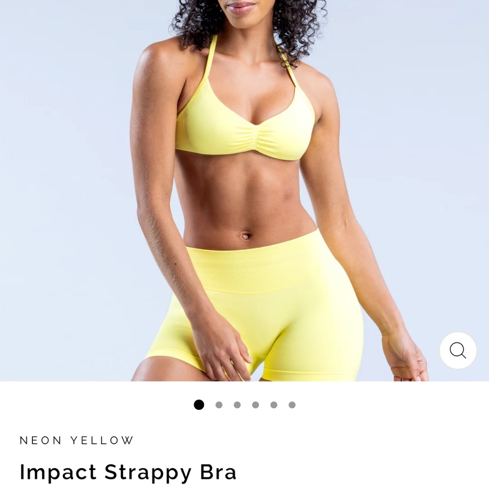 Neon Yellow Strappy Bra